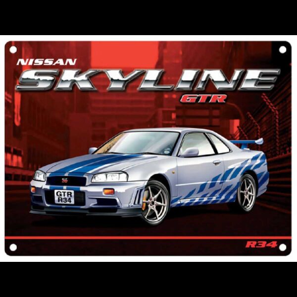 Plaque métal 30 X 40 cm plate : NISSAN SKYLINE GTR