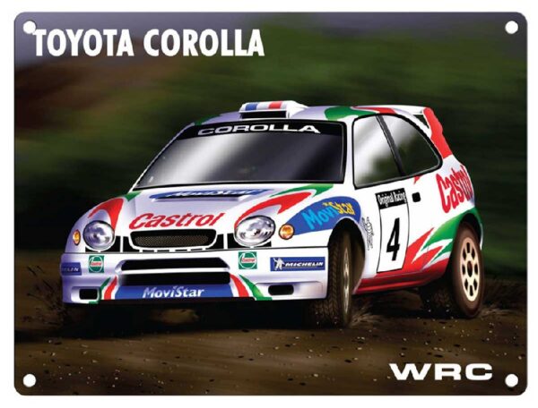 Plaque métal 30 X 40 cm plate : TOYOTA COROLLA WRC – Image 2