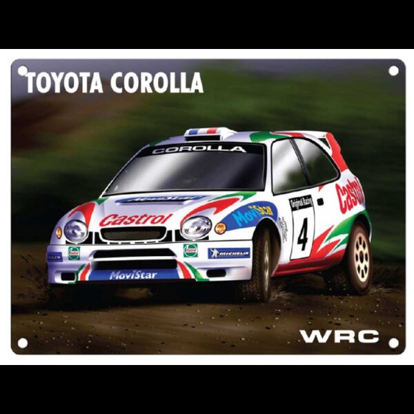 Plaque métal 30 X 40 cm plate : TOYOTA COROLLA WRC