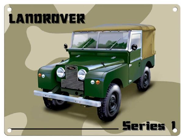 Plaque métal 30 X 40 cm plate : LAND ROVER SERIES 1 – Image 2