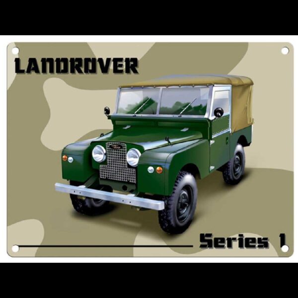 Plaque métal 30 X 40 cm plate : LAND ROVER SERIES 1