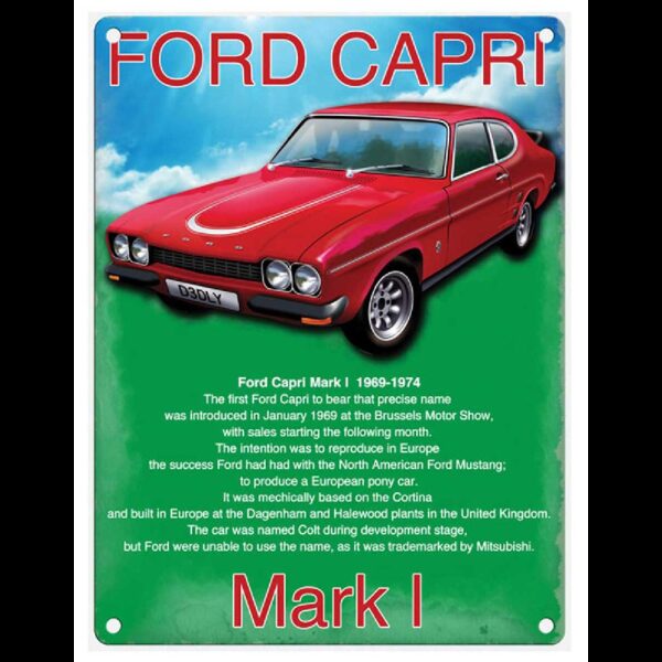 Plaque métal 30 X 40 cm plate : FORD CAPRI Mark I
