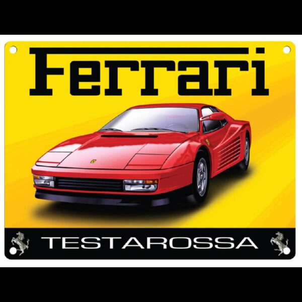 Plaque métal 30 X 40 cm plate : FERRARI TESTAROSSA