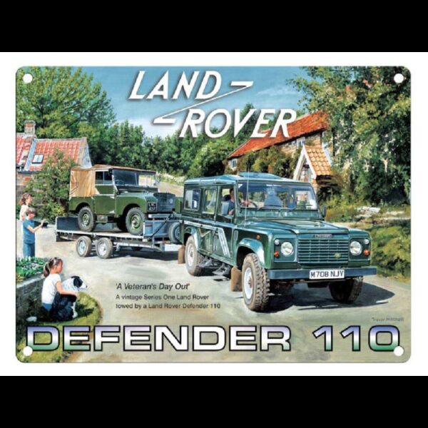 Plaque métal 30 X 40 cm plate : LAND ROVER DEFENDER 110