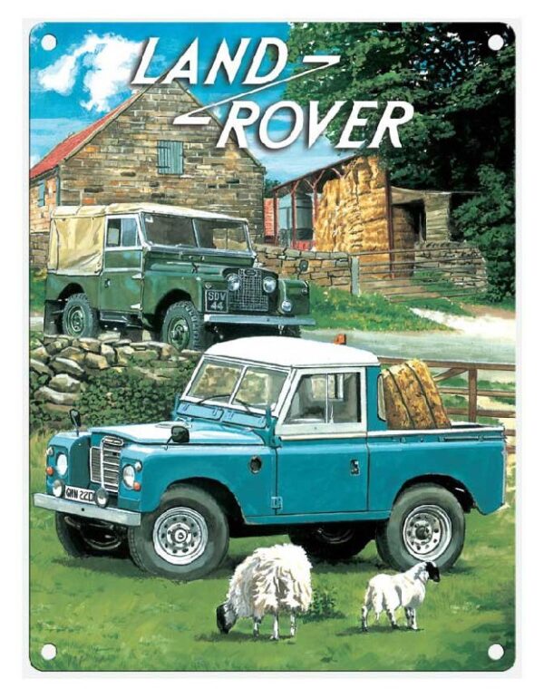 Plaque métal 30 X 40 cm plate : LAND ROVER – Image 2