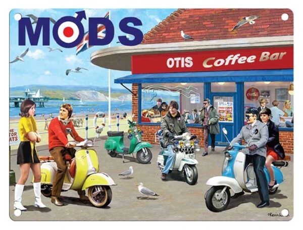 Plaque métal 30 X 40 cm plate : MODS COFFEE BAR – Image 2