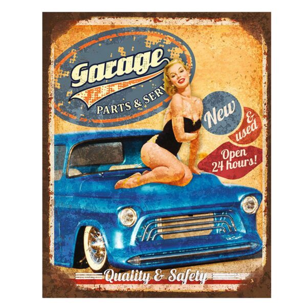 Plaque métal plane 25 x 33 cm : Garage - Quality and Safety