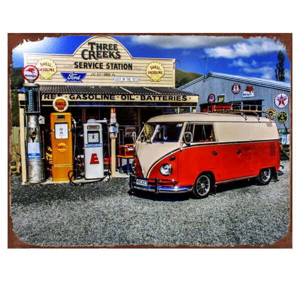 Plaque métal plane 25 x 33 cm : Minibus - Three Creeks