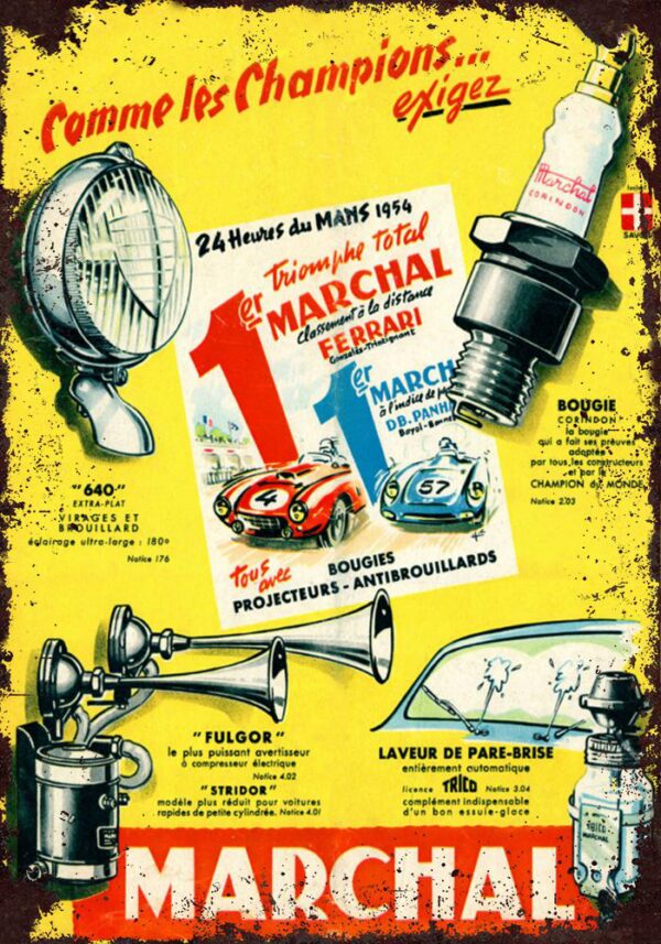 Plaque métal plate 30 x 40 cm : Marchal – Image 2