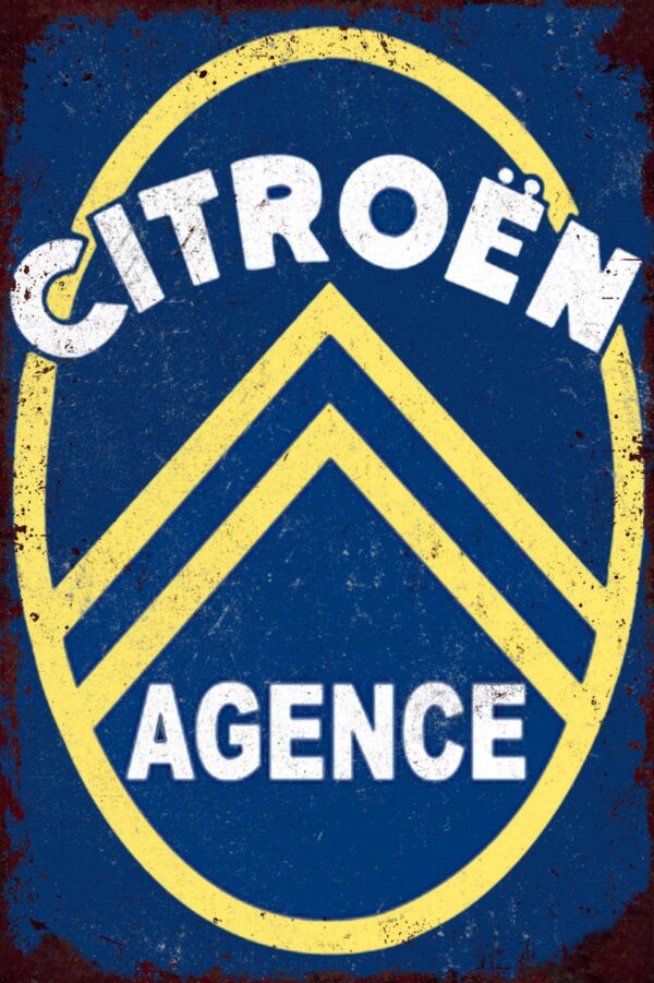 Plaque métal plate 30 x 40 cm : Citroen Agence – Image 2