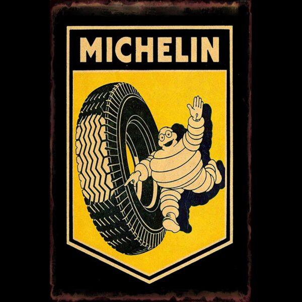 Plaque métal plate 30 x 40 cm : Michelin bibendum services