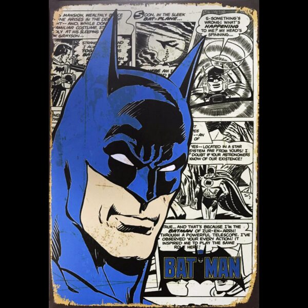 Plaque métal plate 20 x 30 cm : Batman BD