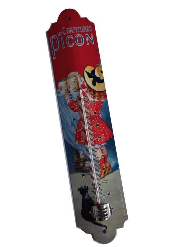 Thermomètre métal bombé hauteur 30cm : LES CONFITURES PICON – Image 2