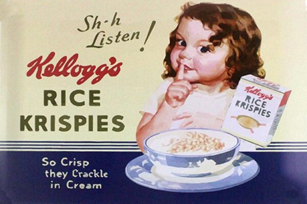 Plaque métal plate 20 x 30 cm : KELLOGG'S Rice Krispies – Image 2