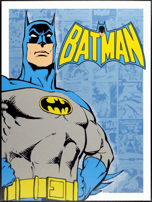 Plaque métal plate 20 x 30 cm : Batman Buste fond bleu – Image 2
