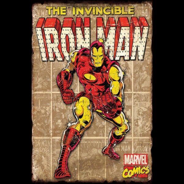 Plaque métal plate 20 x 30 cm : The Invincible IRON MAN