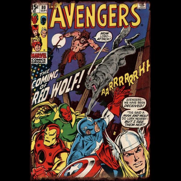 Plaque métal plate 20 x 30 cm : The Avengers Comics