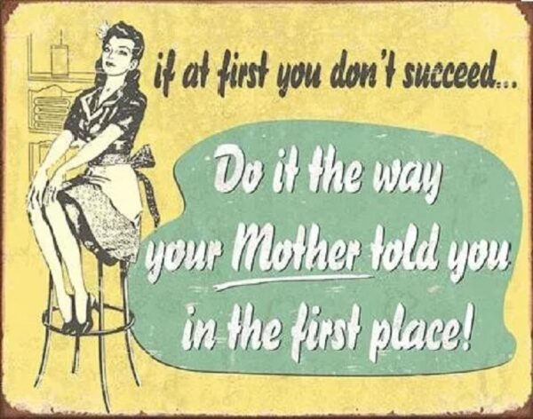 Plaque métal décorative 40 x 31 cm plate : if at first you don't succeed – Image 2