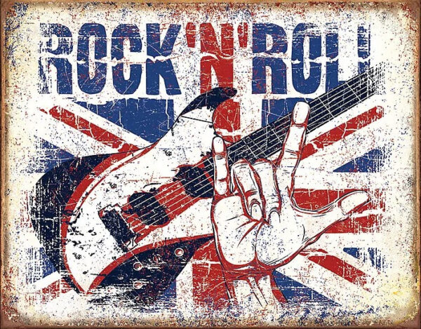 Plaque métal publicitaire 30 x 40 cm : Rock'n Roll – Image 2