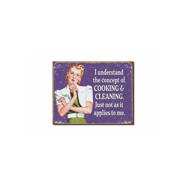 Plaque métal vintage 30 x 40 cm : I understand the concept