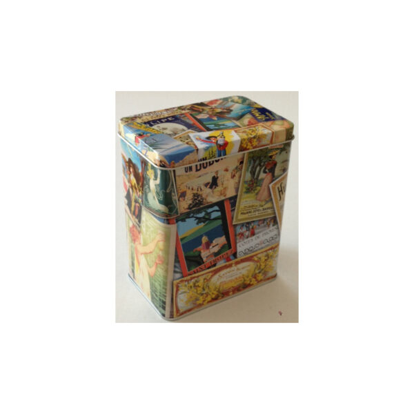 Boite métal 15x12x8cm Patchwork Paris