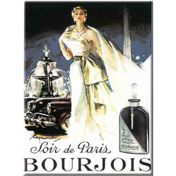 Plaque métal publicitaire 30x40cm plate : Bourjois soir de Paris