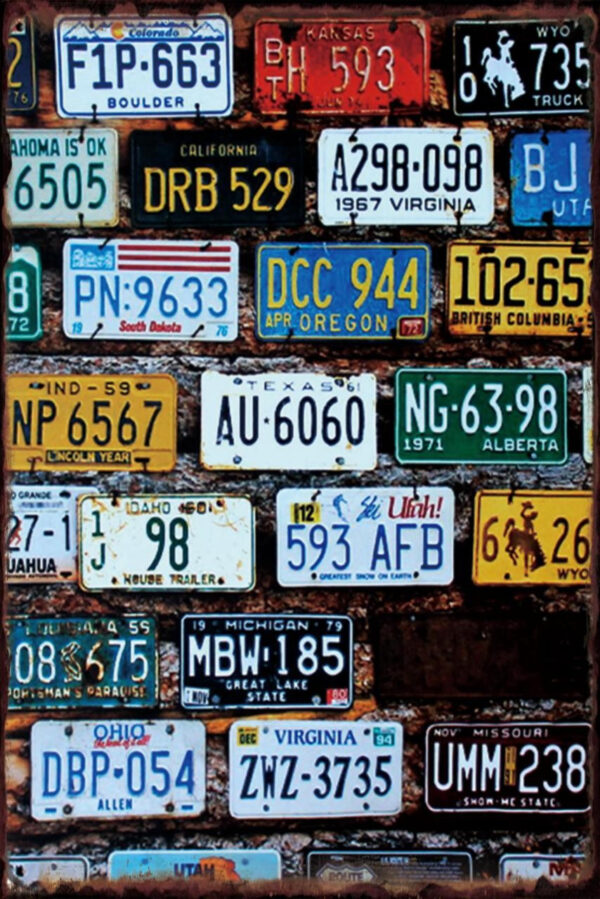 Plaque métal plate 20 x 30 cm : Plaques US – Image 2