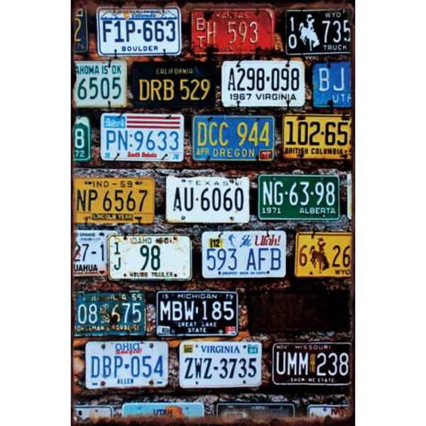 Plaque métal plate 20 x 30 cm : Plaques US