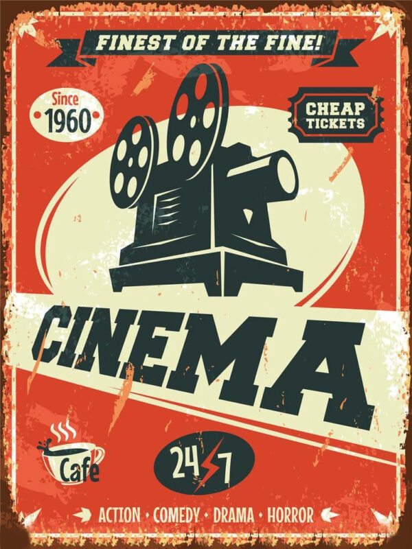 Plaque métal 20 x 30 cm : Cinéma, Le meilleur du meilleur – Image 2
