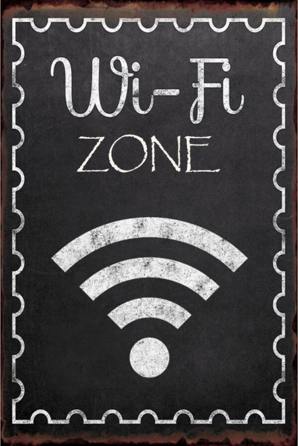 Plaque métal plate 20 x 30 cm : WIFI zone – Image 2