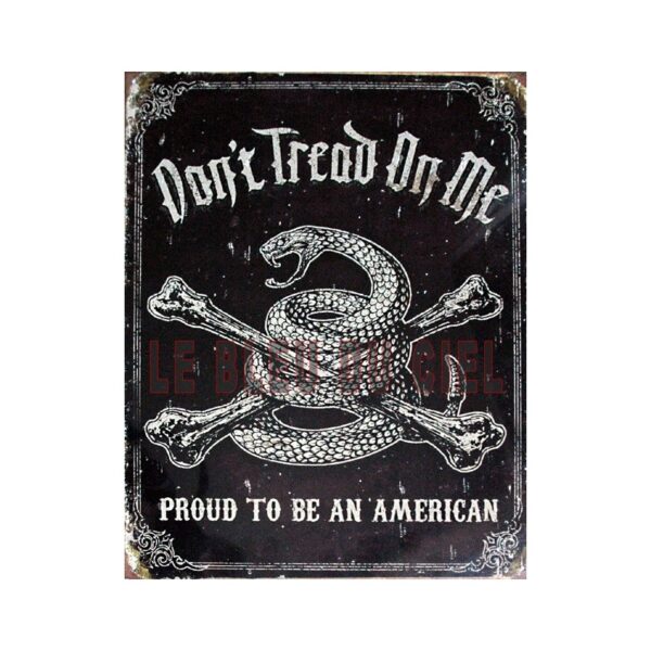plaque publicitaire 30x40cm plate Don't tread on me