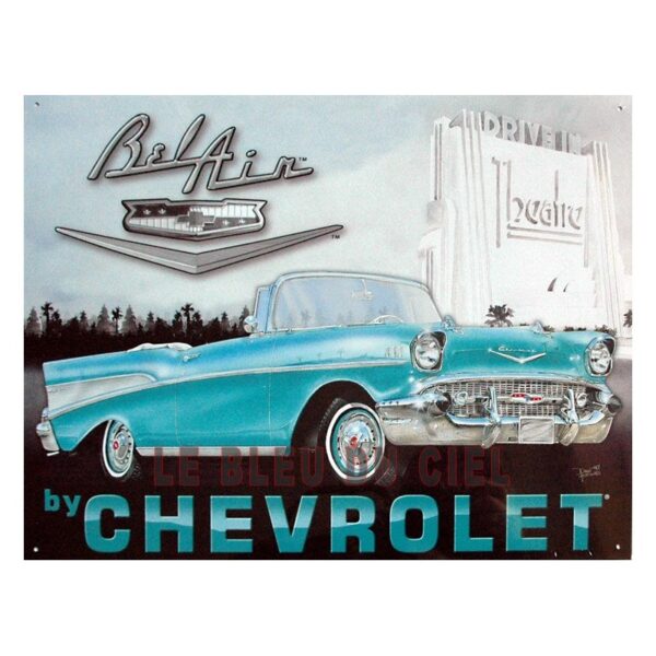 Plaque métal publicitaire 30 x 40 cm plate : Chevrolet Bel Air