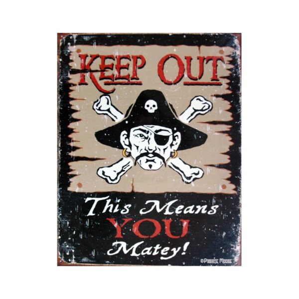 plaque métal publicitaire 30x40cm plate : Keep out
