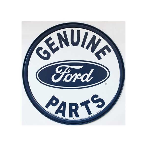 Plaque métal publicitaire diamètre 30 cm plate : Ford Genuine Parts