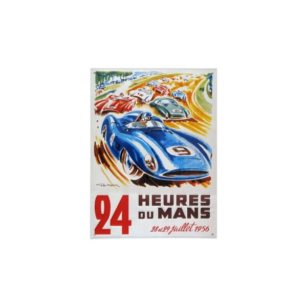 Plaque en relief bombée 30 x 40 cm : 24h du Mans 1956