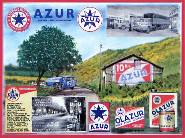 Plaque en relief 30 x 40 cm : station service AZUR – Image 2