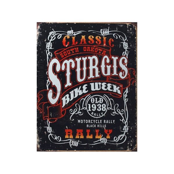 Plaque métal publicitaire 30x40cm plate : STURGIS BIKE WEEK.