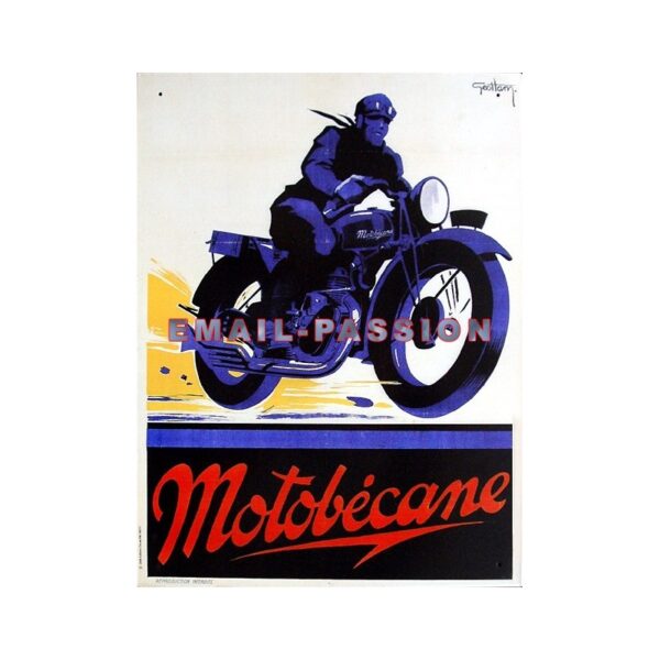 Plaque métal publicitaire 30x40cm : Motobécane Géo Ham