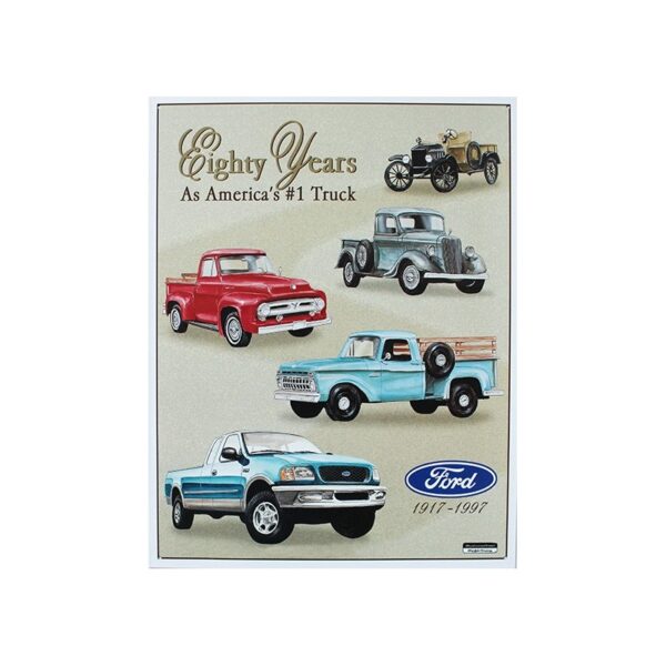Plaquemétal publicitaire 30x40cm plate : Ford Eighty Years