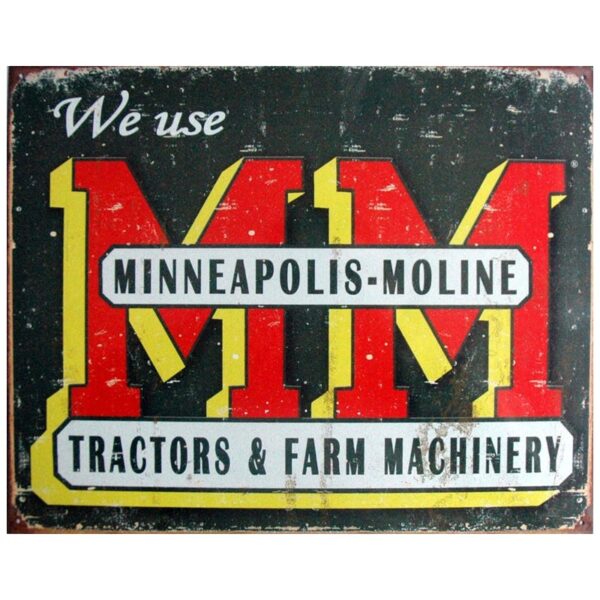 Plaque métal publicitaire 30x40cm plate : Logo Minneapolis-Moline