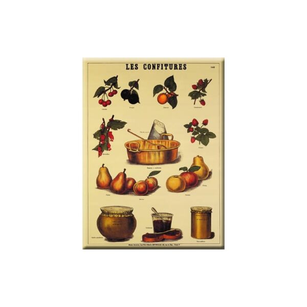Plaque métal publicitaire 30x40cm plate : LES CONFITURES