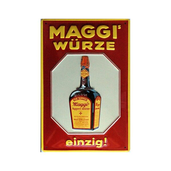Plaque métal publicitaire bombée 20x30cm : MAGGI