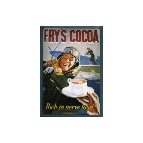 plaque publicitaire 20x30cm bombée relief Fry's Cocoa