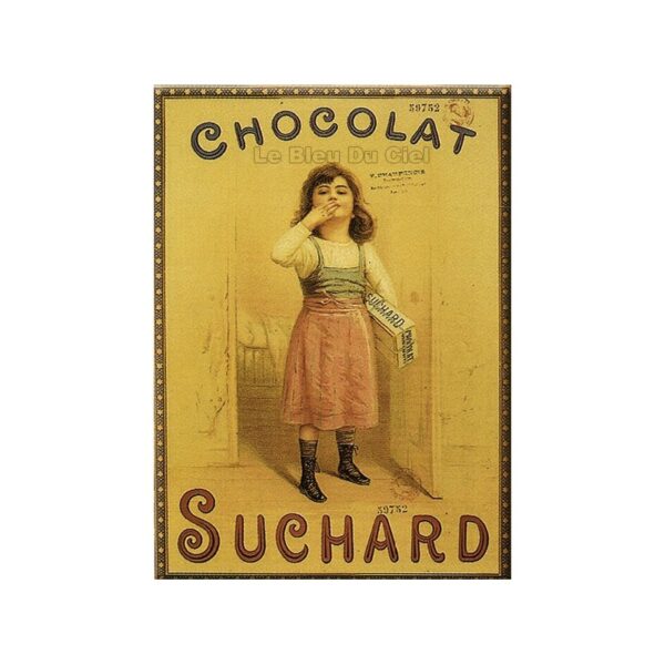 Plaque métal publicitaire 15x20cm plate : Chocolat SUCHARD