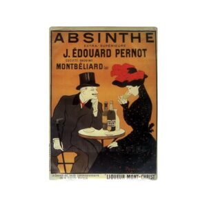 Plaque métal publicitaire 15x20cm plate : Absinthe J.Édouard Pernot