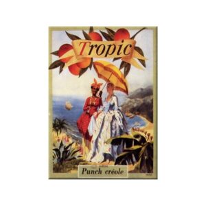 Plaque métal publicitaire 15x20cm plate : Tropic, Punch Créole.