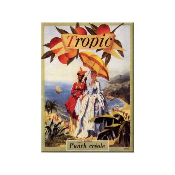Plaque métal publicitaire 15x20cm plate : Tropic, Punch Créole.
