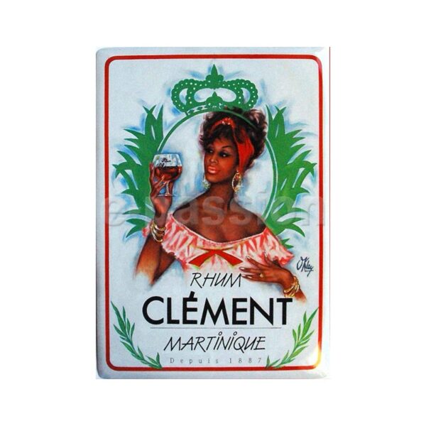 Plaque métal publicitaire 15x20cm plate : Rhum Clément