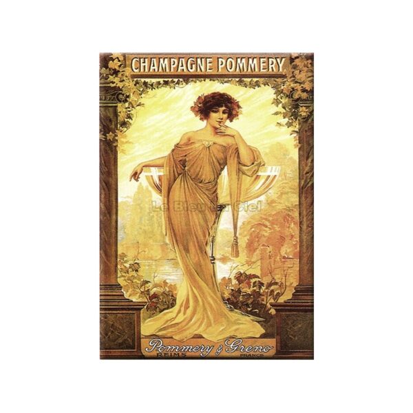Plaque métal publicitaire 30x40cm plate : Champagne Pommery