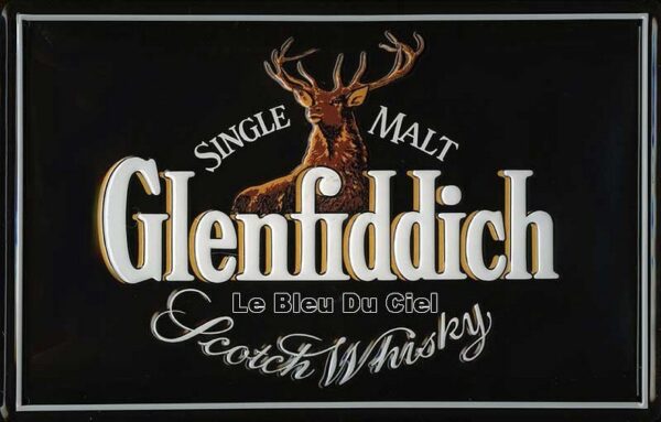 Plaque métal publicitaire 20x30 cm bombée en relief : Glenfiddich Whiskey. – Image 2